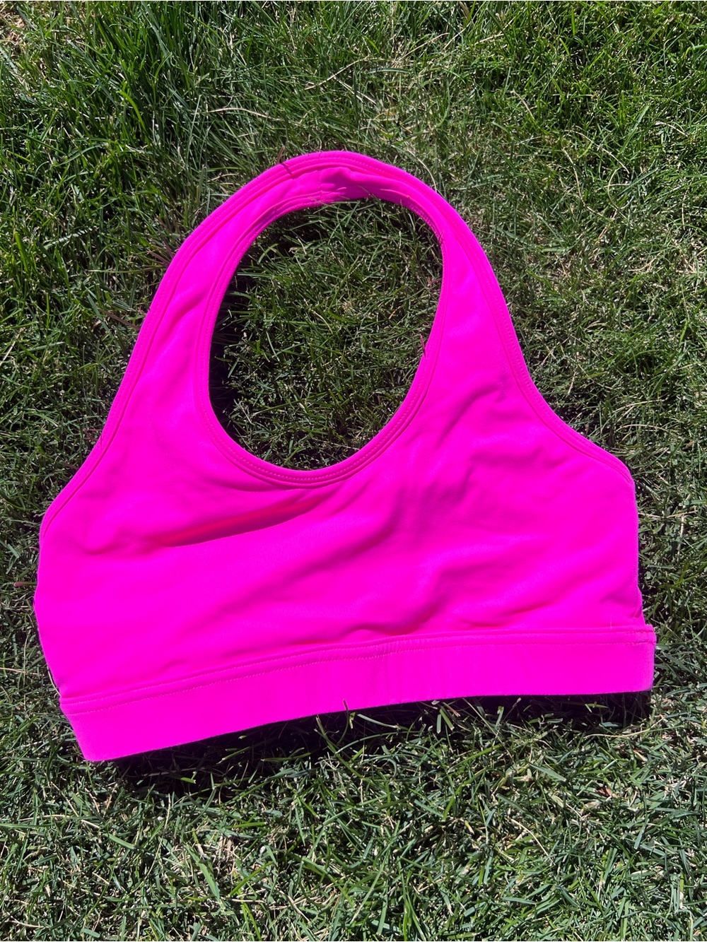 Women’s Bright Pink Sports Bra - Supportive Racerback